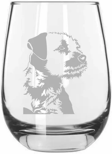 Miniatura 170 de Sakhalin Husky Dog - Copa de vino grabada personalizada de 15.25 onzas sin tallo