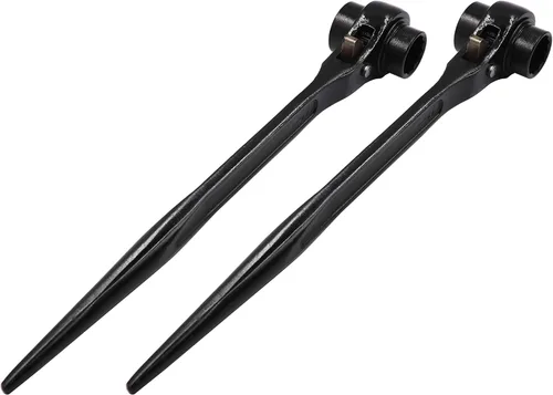 Miniatura 10 de LBY Paquete de 2 llaves rápidas hexagonales para andamio, llave de trinquete de 0.472 in/0.551 in, enchufe de doble extremo, andamio de trinquete