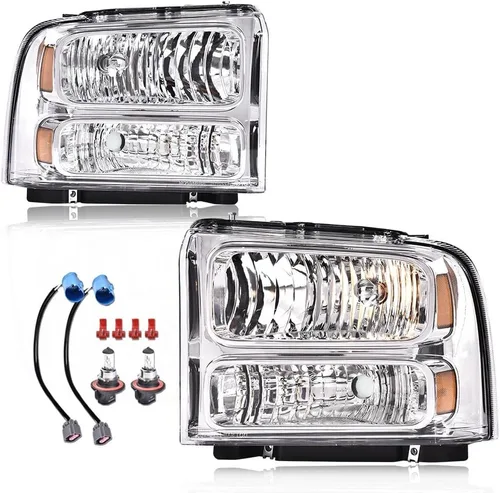 Miniatura 41 de GRAND ORANGE Par de faros delanteros compatibles con Toyota Tacoma 2005 2006 2007 2008 2009 2010 2011 lente transparente cromado carcasa ámbar