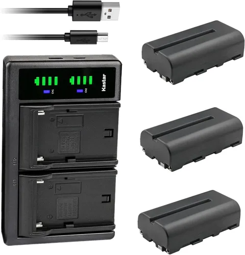 Miniatura 7 de Kastar Paquete de 2 baterías NP-F550/NP-F570 y cargador USB LTD2 compatible con Godox GM55 5.5 pulgadas 4K HDMI pantalla táctil en cámara, LEDP-120C