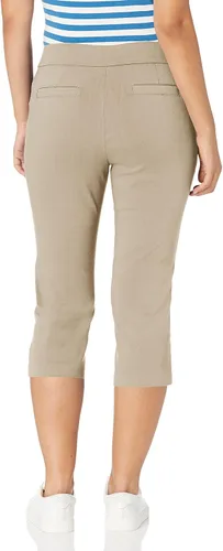 Miniatura 2 de Briggs New York - Pantalones capri para mujer, fáciles de poner, con bolsillos tipo L