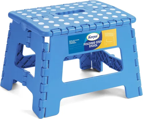 Miniatura 16 de Korpai Taburete plegable de 16 pulgadas para adultos y niños con capacidad para hasta 300 libras, taburetes plegables antideslizantes con mango