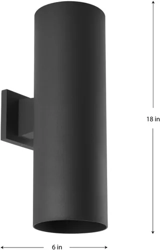 Miniatura 8 de Progress Lighting Aplique de pared cilíndrico de 6 pulgadas, 2 luces modernas de montaje en pared arriba y abajo, iluminación interior y exterior