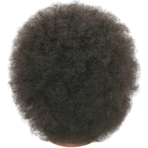 Miniatura 3 de Cabeza de maniquí con cabello rizado afro 100% cabello humano real para práctica de peluquería, cosmetología, muñeca maniquí para peinado, extensión