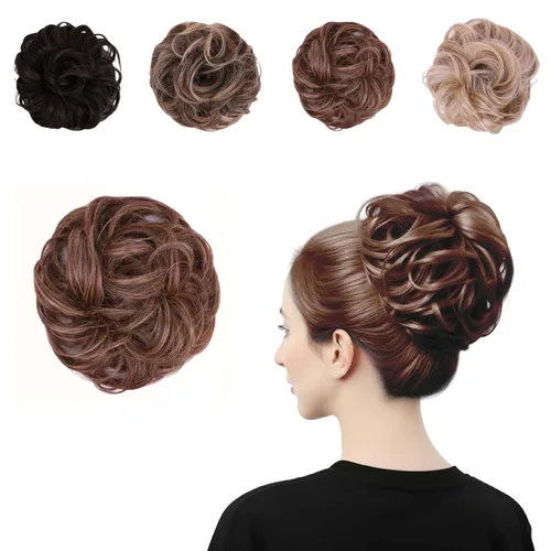 Miniatura 16 de Juvabun Messy Bun 2.0 - Extensión de cabello de moño desordenado de color gris claro, suave y ligero, para mujer, uso diario Gris claro 2.0