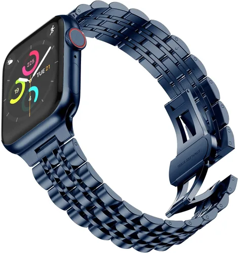 Miniatura 3 de Tasikar Compatible con Apple Watch Strap de 1.929 in 1.811 in 1.772 in 1.732 in 1.654 in 1.614 in 1.575 in 1.496 in, correa de metal de acero