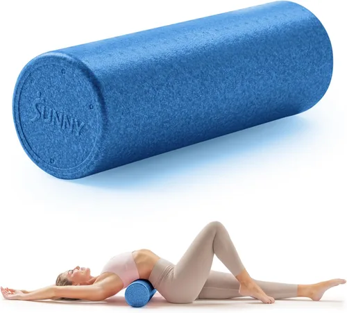 Miniatura 10 de Sunny Health & Fitness Rodillo de espuma de alta densidad de 12" a 36", para estiramiento y recuperación muscular - Negro, azul, rosa