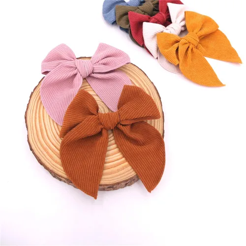 Miniatura 3 de Pinzas para el cabello con lazo de pana Fable para bebés, niñas y mujeres, grandes pinzas con lazo de terciopelo, accesorios para niños pequeños