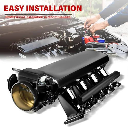 Miniatura 3 de 92mm Colector de admisión con raíles de combustible y sensores de posición del acelerador TPS IAC compatible con Chevrolet GMC Pontiac para LS LS1