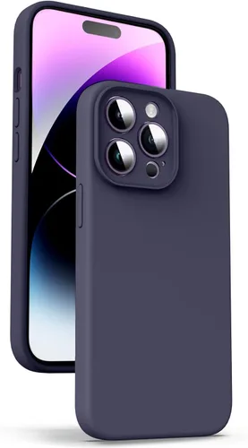 Miniatura 123 de Supdeal Funda de silicona líquida para iPhone 12 Pro Max, [protección de cámara] [antihuellas dactilares] [carga inalámbrica] Funda protectora de 4