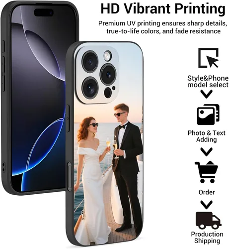 Miniatura 3 de Funda de teléfono personalizada para iPhone 17 16 15 14 13 12 11 (Air/Pro Max/Pro/Mini/XR/Plus/SE) – Funda de silicona líquida mate a prueba