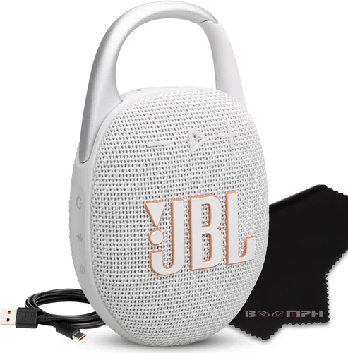 Miniatura 11 de JBL Altavoz Bluetooth portátil Clip 5, IP67 impermeable y a prueba de polvo, batería de larga duración, color rojo, solución integral de tela