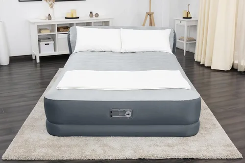 Miniatura 10 de SleepLux Colchón de aire tamaño individual Parte superior cómoda súper suave, protector resistente extra duradero con almohada incorporada Cama