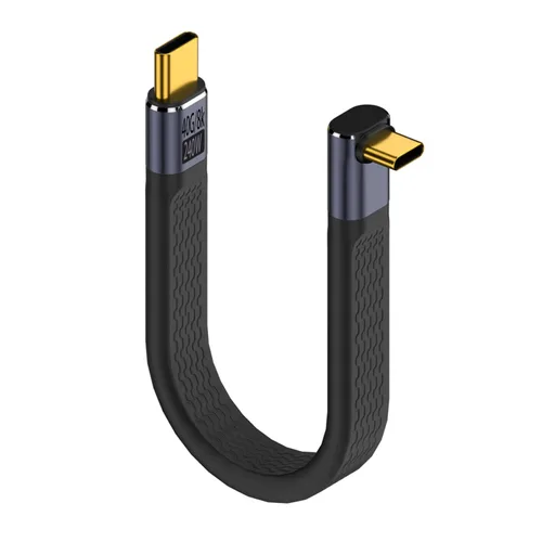 QIANRENON Cable corto USB 4.0 C macho a ángulo de 90 ° tipo C macho PD de carga rápida Cable corto de carga rápida USB tipo C 4.0 cable de datos