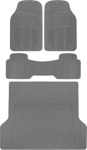 Miniatura 12 de BDK ProLiner Alfombrillas para automóvil, camiones, SUV, 2 piezas para todo tipo de clima con diseño de ajuste universal, tapetes duraderos