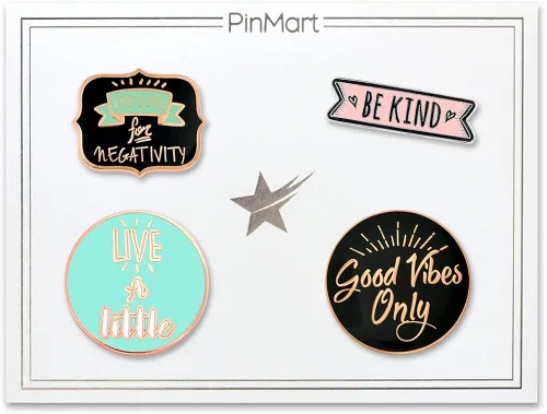 Miniatura 2 de PinMart Pin de solapa esmaltado motivacional Pin de solapa esmaltado chapado en níquel y cobre para ropa, bolsas y cordones Pin inspirador que