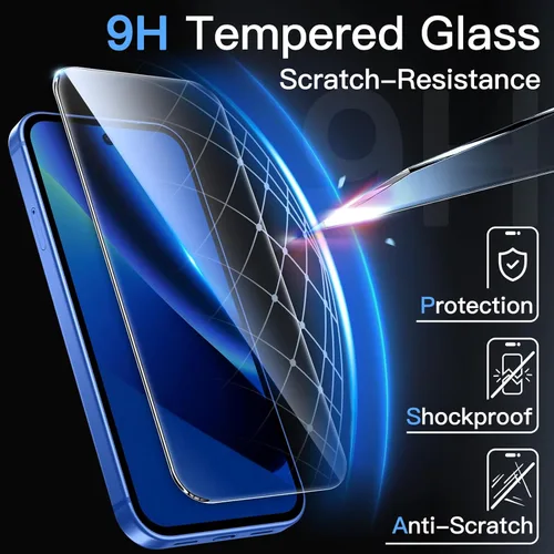 Miniatura 6 de JETech Protector de pantalla para Google Pixel 10a, película de vidrio templado 9H con herramienta de fácil instalación, compatible con huellas