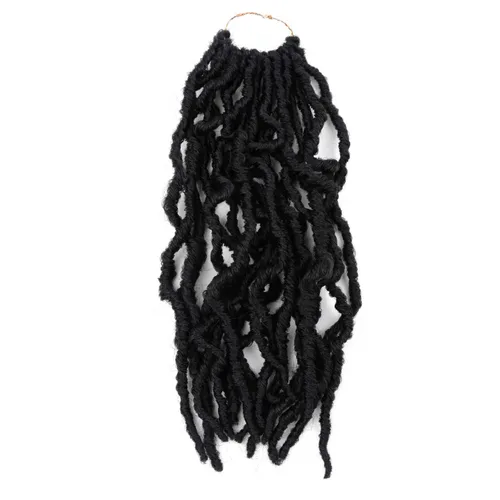 Miniatura 5 de 6 Paquetes Soft Locs Cabello de Ganchillo Pre Looped Faux Locs Trenzas de Ganchillo Goddess Locs Dreadlocs Cabello Sintético Para Mujeres Negras 1b