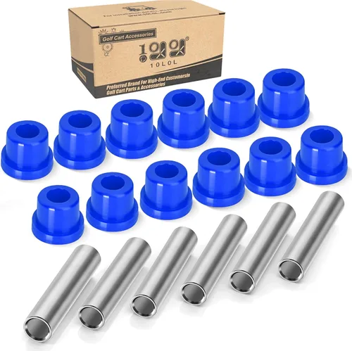 Miniatura 10 de 10L0L Kit de bujes de resorte para carrito de golf, manguito de buje de grilletes traseros para EZGO TXT/Medalist (1994 en adelante) y Club Car DS