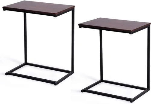 Miniatura 10 de Tangkula soporte para laptop, mesa portátil de extremo para sofá, mobiliario de oficina y hogar.