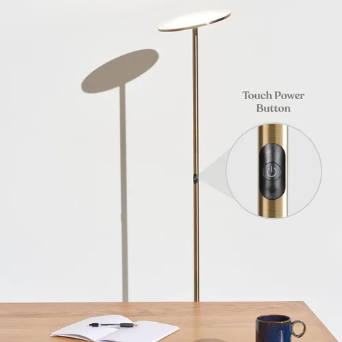 Miniatura 6 de Brightech Lámpara de pie Sky LED, lámpara de pie Torchiere súper brillante para decoración de sala de estar y oficina - lámpara de pie regulable