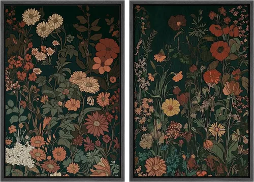 Miniatura 58 de IDEA4WALL - Set de lienzos enmarcados para pared, diseño tropical, selva, hoja de plátano, guepardo rosa, gato, naturaleza, desierto, arte digital