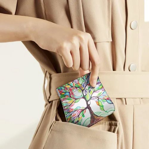 Miniatura 8 de Fintie - Monedero de piel sintética para monedas para mujeres y niñas, Love Tree, Moda