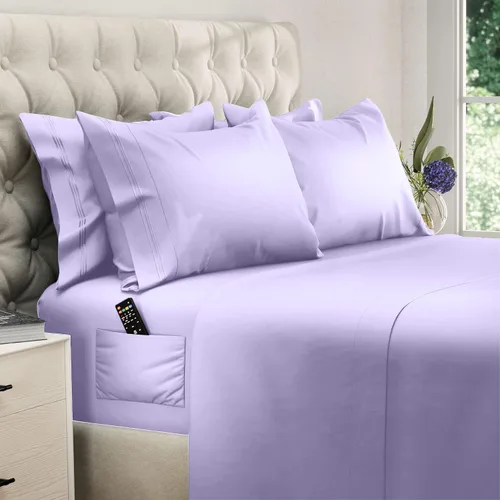 Miniatura 56 de DREAMCARE Juego de sábanas California King, 6 piezas, sábanas refrescantes para cama, sábanas Cal King de hasta 21 pulgadas de profundidad, 02