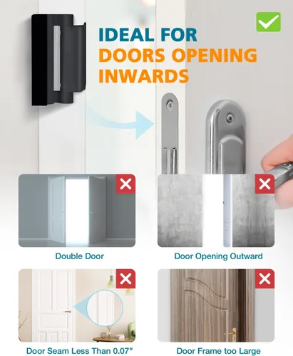 Miniatura 5 de Cerradura de puerta de seguridad para el hogar, cerraduras de puerta para niños, cerradura a prueba de niños para puerta delantera, cerradura