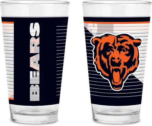 Miniatura 36 de Rico Industries NFL Football Main - Juego de 2 vasos clásicos de 16 onzas con logotipo impreso digitalmente, apto para lavavajillas NFL Football