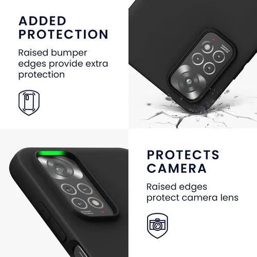 Miniatura 3 de kwmobile Funda compatible con Xiaomi Redmi Note 11 / Note 11S - Funda protectora de silicona TPU suave y delgada - Negro mate