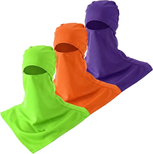 Miniatura 9 de SATINIOR Pasamontañas de 3 piezas, protección solar, cubierta para el cuello, pasamontañas de verano, máscara facial para motocicleta para hombres