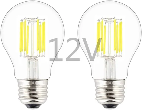 Miniatura 7 de Bombilla LED de entrada de bajo voltaje de 12 V-24 V, estilo clásico A19 (A60), 6 W 600 lm, regulable con atenuador PWM de 12 V CC, lámpara de base