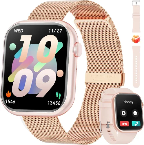 Miniatura 9 de Hwagol Reloj Inteligente (Contestar/Hacer Llamadas) Rastreador de Fitness de 1.85 Pulgadas, Esferas DIY/Podómetro/Calorías/Múltiples Modos