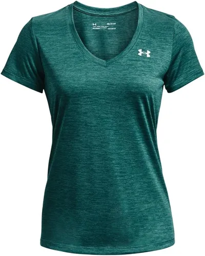 Miniatura 5 de Under Armour Tech Camiseta de manga corta y cuello en V para mujer, jaspeada
