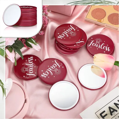 Miniatura 3 de Hoolerry 48 piezas de regalos de agradecimiento a los empleados para mujeres, espejo pequeño y compacto inspirador rojo a granel de 2.8 pulgadas