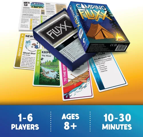 Miniatura 3 de Looney Labs - Juego de cartas de camping Fluxx - Diversión de verano, aventura al aire libre, perfecto para viajes de campamento familiares y noches