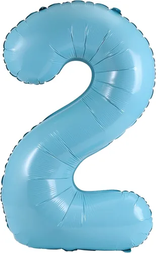 Miniatura 20 de YPSelected Globo grande de 32 pulgadas de helio con números 0-9 de papel de aluminio azul para cumpleaños, bodas y fiestas (Azul, 3)
