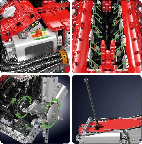 Miniatura 5 de Mould King 10169 Technique V12 - Bloques de construcción de motor de juguete, 3472 piezas APP Motor eléctrico Motor Drive Clamp Bloques Kit