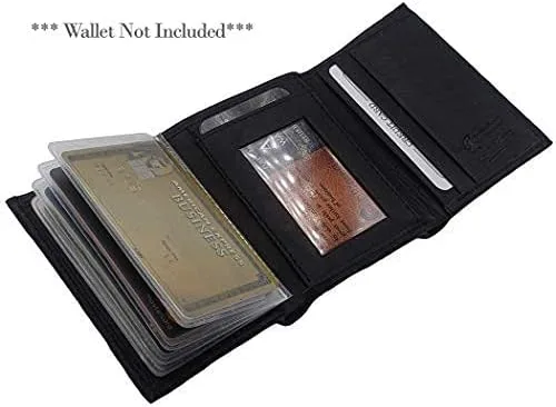 Miniatura 5 de Juego de 2 insertos transparentes de alta calidad para cartera de AG Wallets, Trifold, Billetera triple