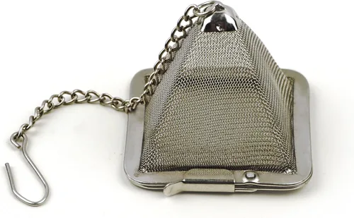 Miniatura 3 de RSVP International Endurance Collection - Bola infusora de té de hojas sueltas de malla, acero inoxidable 18/8 y apta para lavavajillas, pirámide