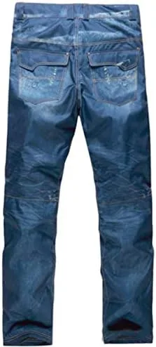 Miniatura 4 de Mitef Men's Warm Thickened Ski Denim Pants Windproof Waterproof Snowboard Pants