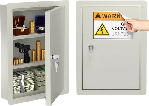 Miniatura 10 de POCHAR Caja de seguridad de pared pequeña con adhesivo para disfraz, caja fuerte entre los pernos para el hogar, la oficina, almacenamiento oculto