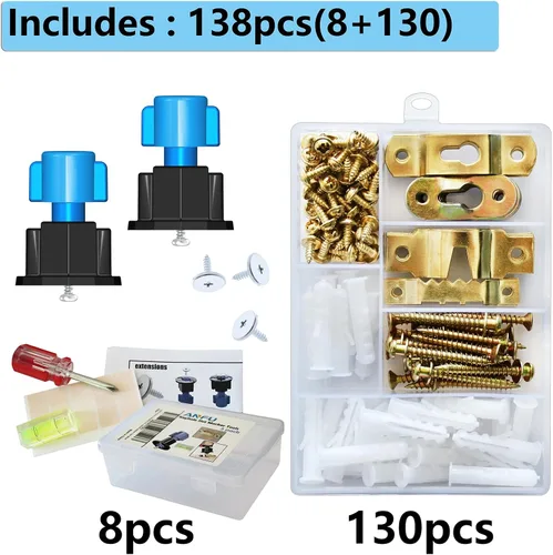 Miniatura 8 de Kit para colgar cuadros con marcador de ojo de cerradura - Herramienta de fijación de marcos de fotos y tornillos para colgar cuadros, tornillos