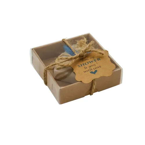 Miniatura 4 de Juego de 12 regalos de baby shower para invitados, jabones perfumados en forma de corazón hechos a mano como regalos para bebé varón, regalos a