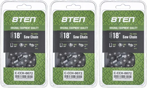 Miniatura 213 de 8TEN Cadena de motosierra semi cincel de 6 pulgadas .050 1/4 42 DL para Worx WG320 Black & Decker LLP120 (paquete de 3)