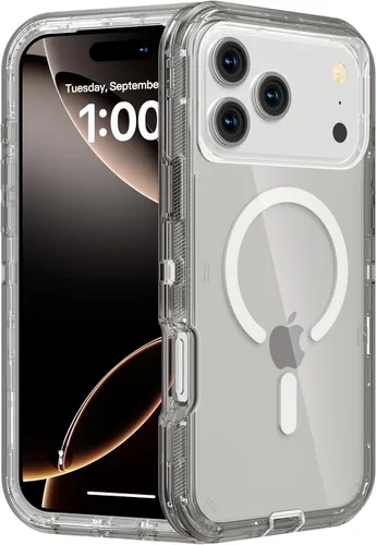 Miniatura 73 de Follaroma para iPhone 17 Pro Max, Funda Compatible con MagSafe, Funda Magnética Transparente de Doble Capa, Funda Resistente Anti-Caída y a Prueba