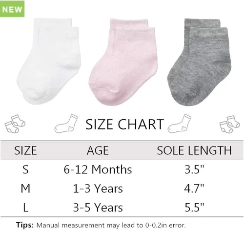 Miniatura 3 de WAFUNNE Calcetines de algodón para bebés y niñas