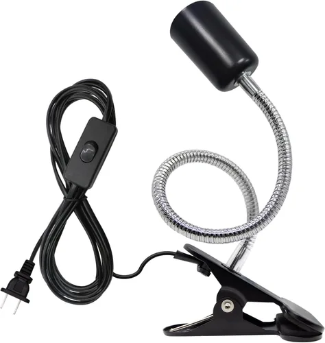 Soporte de Lámpara con Clip Ajustable Interruptor Luz de Clip Flexible Soporte de Lámpara con Clip Soporte de Lámpara de Escritorio con Clip Zócalo