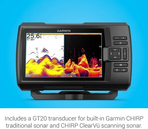 Miniatura 4 de Garmin Striker Vivid 7cv, EE.UU. con transductor GT20-TM - Buscador de peces de color fácil de usar de 7 pulgadas y transductor de sonar, paletas